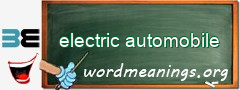 WordMeaning blackboard for electric automobile